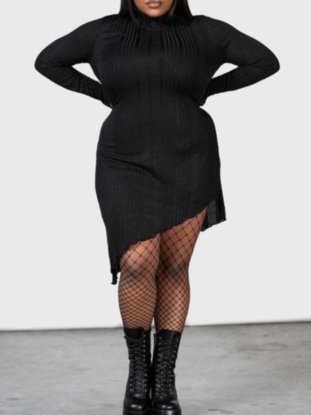 Killstar Stone Heart Asymmetric Sweater Dress - XXL - Rare/Discontinued!
